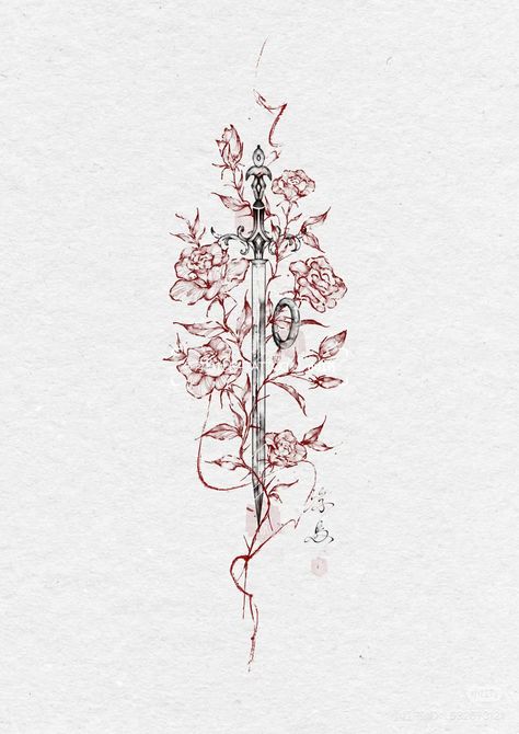 Abstract Wrist Tattoo, Vine Drawing Tattoo, Dragonfly Spine Tattoo, Flower Dagger Tattoo, Gothic Spine Tattoo, Back Tattoo Stencil, Womens Spine Tattoos, Back Tattoos Female, Tattoo Vines