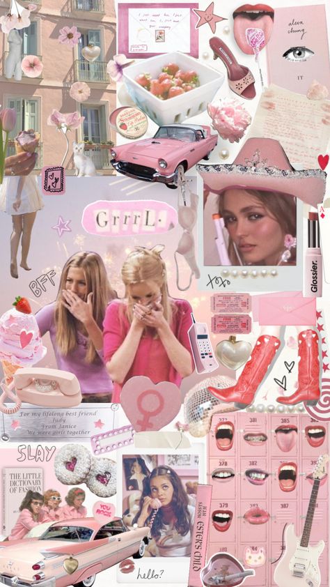 girlhood! female friendship! #girlhood #femininity #girls #girly #coquette #feminineenergy #aesthetic #moodboard #collage #pink #bff Girlhood Collage, Aphrodite Cabin, Moodboard Collage, Friend Together, Girly Coquette, Branding Inspo, Female Friendship, Love Post, Aesthetic Moodboard