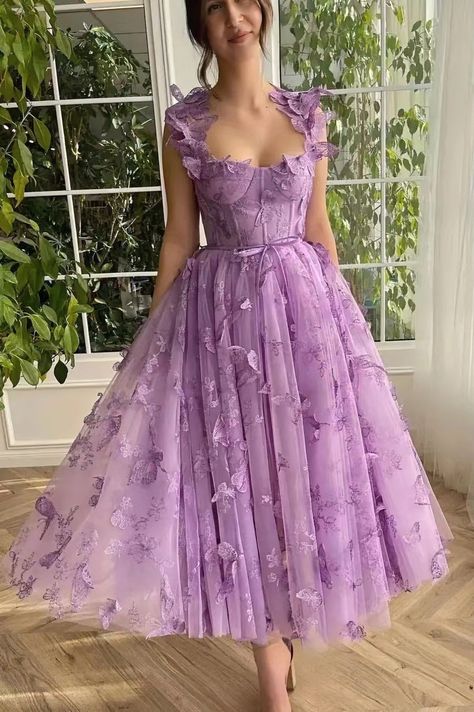 Bridal Party Beach, Dresses For Formal Events, Women Wedding Dress, Lace Beach Dress, Wedding Dress Tulle, Light Purple Dress, Skirt Purple, Purple Midi Dress, Womens Wedding Dresses