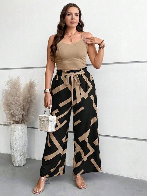 Tops For Palazzo Pants Classy, Printed Palazzo Pants Outfit, Palazzo Pants Outfit Casual, Tops For Palazzo Pants, Palazzo Outfit, Palazzo Pants Outfit, Wife Clothes, Classic Outfits For Women, Shein Brasil