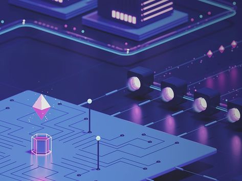 Blockchain Illustration II by UI8 on Dribbble Blockchain Illustration Design, Blockchain Illustration, Motion Design Trends, 3d Cinema, Graphisches Design, Isometric Design, Isometric Illustration, Explainer Video, Affinity Designer