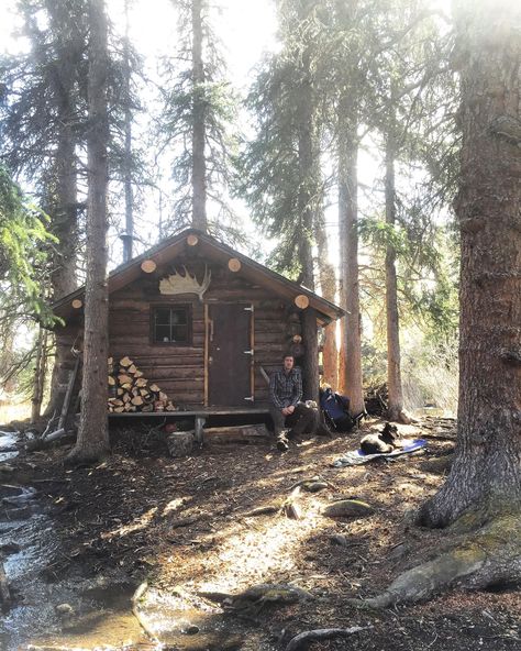 I found an amazing backcountry hunting cabin outside of DenaliNP. Always be respectful and leave plenty of firewood. Backcountry Hunting, Cabin Outside, Hunters Cabin, Easy Camping Hacks, Hunter Dog, Log Cabin Ideas, Hunting Cabin, Best Camping Gear, Hunting Camp