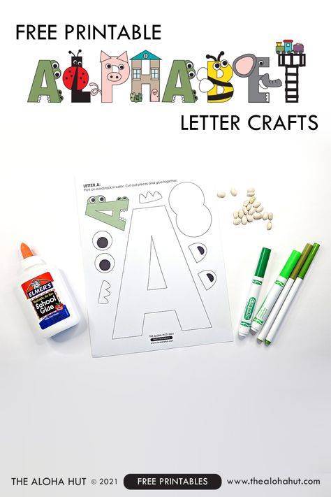 Sen Classroom, Letter A Craft, Preschool Letter Crafts, Alphabet Crafts Preschool, Counting Practice, Abc Crafts, Alphabet Letter Crafts, Toddler Teacher, Preschool Letter