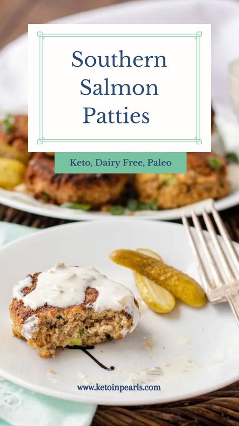 Clean Low Carb, Keto Salmon Patties, Southern Salmon Patties, Keto Dairy Free, Keto Dairy, Gluten Free Salmon, Homemade Gluten Free Bread, Cakes Simple, Keto Salmon