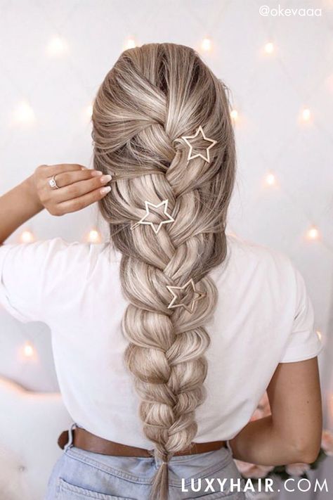 How to get Longer Thicker Braids Instantly Easy Updos For Medium Hair, Braided Hair Styles, Luxy Hair, Types Of Braids, Fishtail Braid, Hair Advice, Holiday Hairstyles, Brown Blonde Hair, Hair Blog