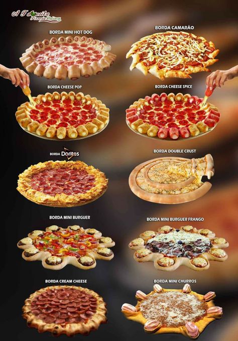 Brazilians knows no limits: the pizza chapter Pizza Type Recipes, Pizza Variety, Pizza Snacks, Bistro Food, Pizza Design, Food Gallery, Jon Stewart, Pizza Recipes Homemade, Easy Food Art