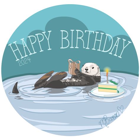 Wishing my Dad the happiest of birthday's today! ​​​​​​​​​
#otter #seaotter #animalscelebratingbirthdays #happybirthday #handlettering #michellebaronillustration #animalillustration #illustration Sea Otter Illustration, Otter Illustration, Happy Birthday Illustration, Birthday Card Messages, Cool Birthday Cards, Birthday Illustration, Happy Birthday Dad, Sea Otter, Otters