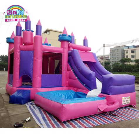 Inflatable jumping bed/inflatable bouncer with slide,set trampolines slide for kids and adults Castle Bounce House, Backyard Water Parks, Bounce House Birthday, House Sales, Inflatable Castle, Jumping Castle, Bouncy House, Inflatable Bounce House, Inflatable Bouncers