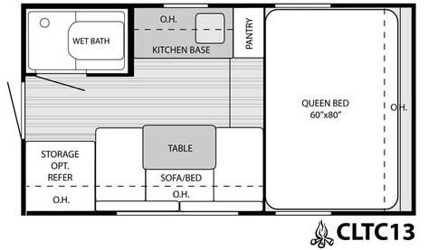 13' vintage camper floor plans | floorplan for the 13' model here Camper Floor Plans, Utility Trailer Camper, Floorplan Ideas, Rv Style, American Roadtrip, Camper Flooring, Micro Homes, Rv Floor Plans, Vintage Camper Interior