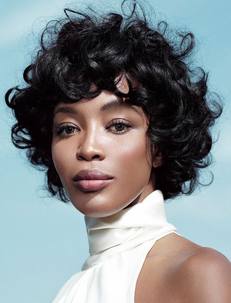 Natural curly short hairstyle for african american women | www.hairstyleslife.com/womens-easy-pixie-hairstyles/ Short Hair Styles African American, W Magazine, Curly Hair Cuts, Naomi Campbell, Short Curly Hair, Short Hairstyles For Women, Hair Dos, Curly Hair Styles Naturally, Short Curly