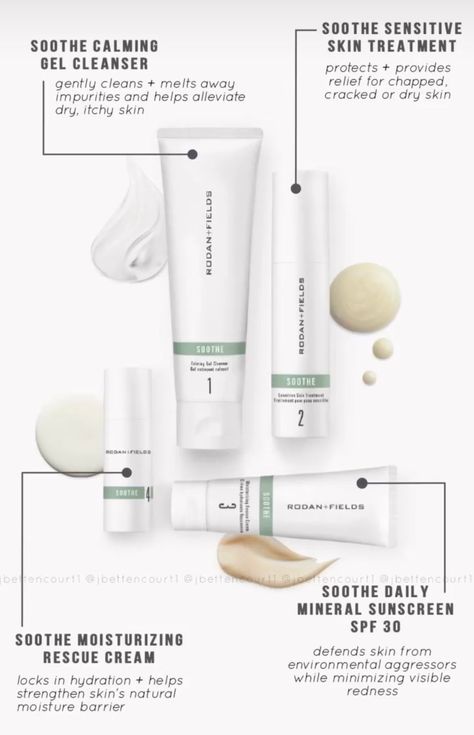 Soothe Regimen Rodan And Fields Soothe, Skincare Goals, Gel Cleanser, Mineral Sunscreen, Itchy Skin, Rodan And Fields, Spf Sunscreen, Skin Treatments, Irritated Skin