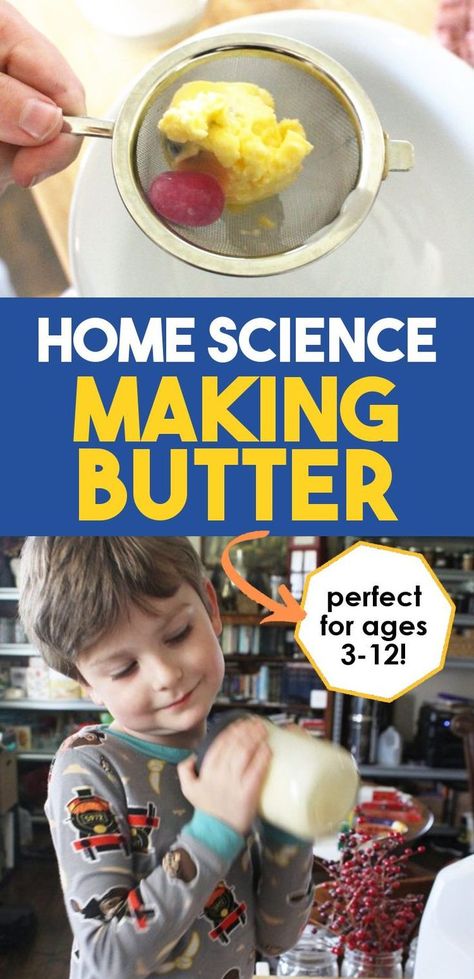 Butter From Heavy Cream, Summer Learning Activities, Diy Butter, Learning Activities For Kids, Early Science, Make Butter, Kids Milk, Science Experiments For Preschoolers, Simple Science