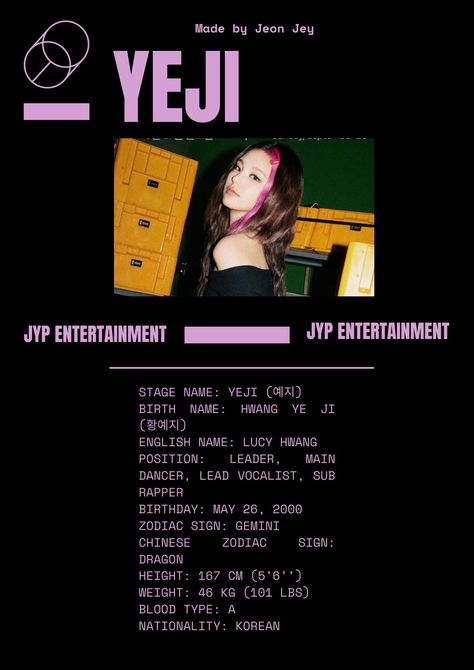 #yeji #itzy Itzy Names Members, Itzy Wallpaper, Emotional Painting, Blackpink Square Up, Hwang Yeji, Art Journal Therapy, Chinese Zodiac Signs, Imaginary Friend, Kpop Groups