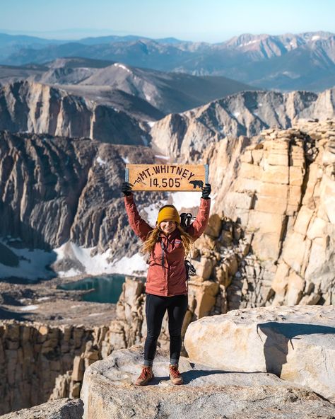 Guide to Hiking or Backpacking Mount Whitney! 📍SAVE to plan if Mount Whitney is on your list! Mount Whitney is the tallest mountain in the contiguous US, located in California with a summit of 14,505 feet! But it is a non technical trail when the snow is clear making it a challenge, but possible, for most hikers! Summiting was a highlight of last year and one of my favorite things I’ve ever done! I just published a blog post all about Mount Whitney! Dates to apply for the permit lottery, a... Mount Whitney, Be Here Now, To Be Honest, Personal Goals, Amazing People, My Favorite Things, Dream Destinations, My Dream, Full Time