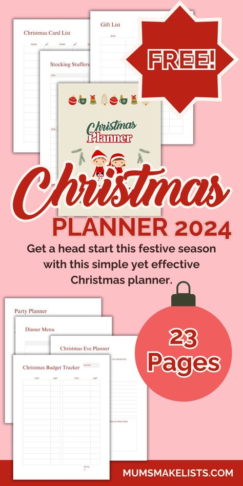 Holiday Planner Printables Free, Christmas Planning List, Christmas Planner Printables Free, Free Printable Christmas Planner, Holiday Planner Printables, Party Planner Checklist, Christmas Planner Printables, Printable Christmas Planner, Planning List