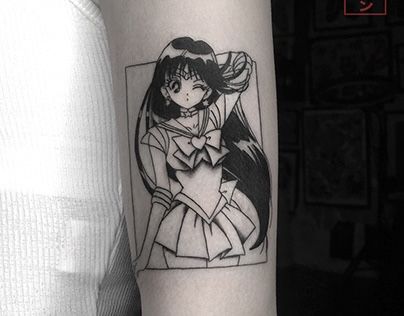 Sailor Mars Tattoo, Mars Tattoo, Aquarius Star Sign, Tattoo Fixes, Taboo Tattoo, P Tattoo, Floral Thigh Tattoos, Tarot Tattoo, Sailor Moon Tattoo