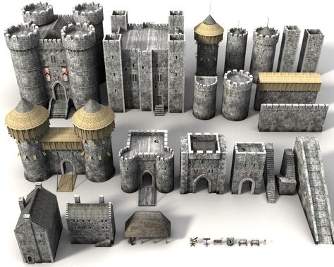 Canned Responses, Castle Construction, Model Castle, 3d Castle, Castle Project, Medieval Buildings, Hirst Arts, Cardboard Castle, Dnd Crafts