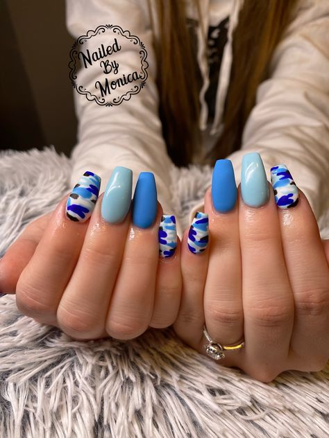 Grey Camo Nails, Orange Camo Nails, Blue Camo Nails, Camo Nail Designs, Camo Nails, Country Nails, Light Blue Nails, Red Camo, Country Style Outfits