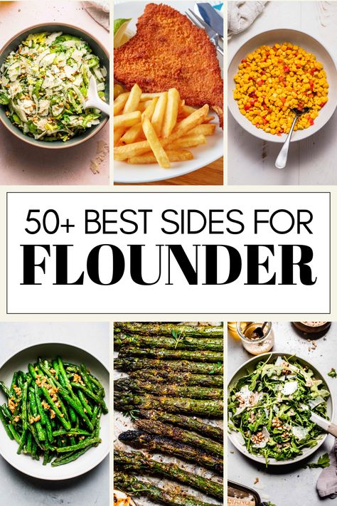 Wondering what the best side dishes for flounder are? I've got you covered with this handy guide of tasty sides for seafood. From salads, to veggies, starches and more! Sides For Seafood, Chardonnay Food Pairing, Garlic Rice Recipes, Seared Fish, Rose Recipes, Side Dish Recipes Easy, Lemon Pasta, Healthy Pasta Recipes, Corn Recipes