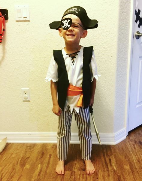 Boys Pirate Costume Diy, Cheap White Shirt, Boy Pirate Costume, Diy Pirate Costume, Diy Pirate Costume For Kids, Boys Pirate Costume, Homemade Pirate Costumes, Pirate Fancy Dress, Ribbon Shoe Laces