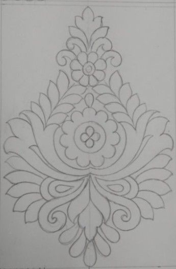 Design On Paper, Free Hand Designs, Peacock Embroidery Designs, Kalamkari Painting, Muster Tattoos, Fabric Paint Designs, Flower Drawing Design, Simple Embroidery Designs, Jewelry Design Drawing