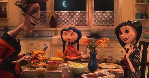 Coraline Dinner, Coraline Other Mother, Eating Bugs, Coraline Tattoo, Coraline Movie, Other Mother, Food Film, Coraline Jones, Other Mothers