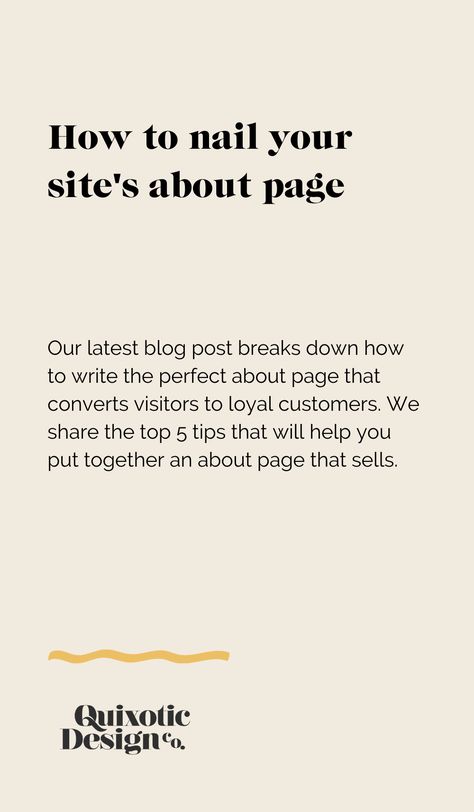 Writing your about page shouldn't be hard! This is a great opportunity for you to share your brand's story and connect with your audience. Our blog post breaks down how to write the perfect about page that converts visitors to loyal customers. #quixoticdesignco #websitetips #smallbusiness #onlinebusiness #ecommerce Who What Where, Services Website, Ecommerce Website Development, Loyal Customer, About Us Page, Ecommerce Website Design, About Page, Website Making, Website Development Company