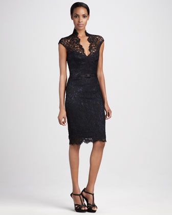 Black Cocktail Dress Outfit, Black Lace Dress Outfit, Dresses With Belts, Gaun Koktail, Lace Dress Outfit, Black Lace Evening Dress, Cocktail Dress Outfit, Cocktail Party Outfit, Cocktail Dresses With Sleeves