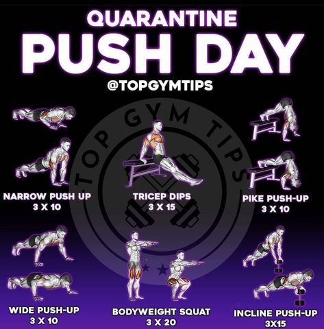 #homeworkout #hometraining Push Day Workout, Pull Day Workout, Tuesday Workout, Push Workout, Push Day, Build Muscle Fast, Gym Workout Chart, Gym Tips, Gym Routine