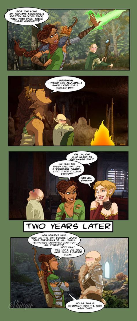 Fen'Harel's Awkwardness by shinga Dragon Age Solas, Dragon Age Comics, Solas Dragon Age, Dragon Age Memes, Dragon Age Funny, Dragon Age Romance, Funny Dragon, Dragon Age 3, Dragon Age Series