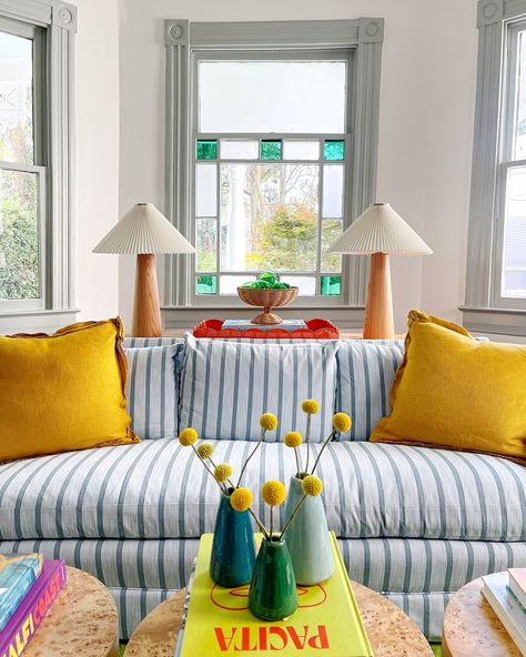 Color inspiration by @greybenko using our Market Stripe fabric in Pool as sofa upholstery. 🌼 💎 #RAfabricbytheyard #rebecca_atwood #RAatHome #RAdesignerstories #inspiresRA Coral Living Room, Coral Living Rooms, Stray Dog Designs, Rebecca Atwood, Living Room Themes, Color Catalog, Grey And Coral, Stripe Fabric, Sofa Upholstery