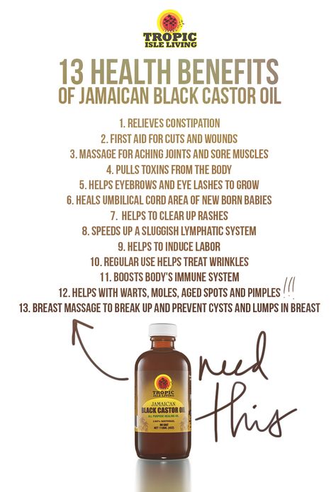 13 Health Benefits of Jamaican Black Castor Oil  Go to www.tropicisleliving.com to get your very own bottle of Jamaican Black Castor Oil. Jamaican Castor Oil, Jamaican Black Castor Oil, Black Castor Oil, Health Desserts, Hair Remedies, Natural Hair Tips, Natural Hair Growth, Holistic Healing, Health And Beauty Tips