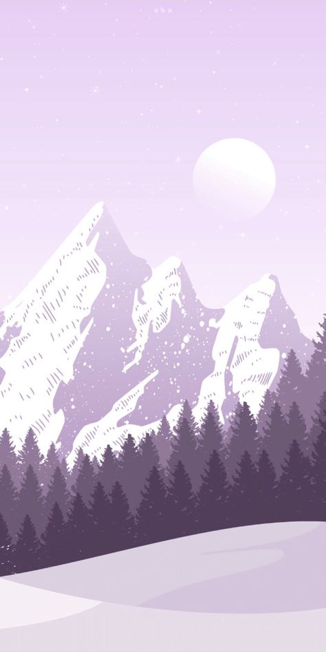 Lavender Purple Aesthetic, Winter Iphone Wallpaper, Mountain Winter, Winter Iphone, Iphone Wallpaper Winter, Mountain Sky, Xmas Wallpaper, Christmas Wallpaper Backgrounds, Iphone Lockscreen Wallpaper