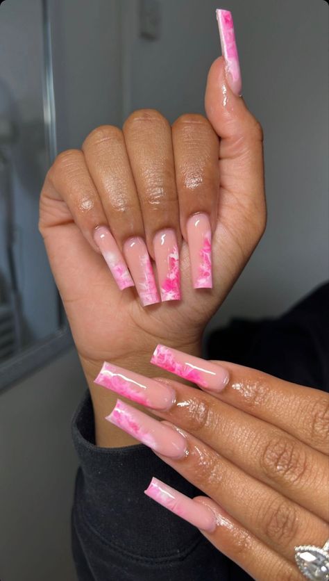 Pink Nails Graduation, Pink Gel Nails Ideas, 2023 Baddie, Summer Nail 2023, Pink Acrylic Nail Designs, Nails Long Acrylic, Acrylic Nails Long, Nail 2023, 2022 Nails