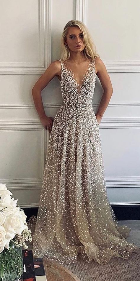 27 Best Wedding Dresses For Celebration ❤ best wedding dresses a line illusion neckline sequins romantic onedaybridal #weddingforward #wedding #bride Spring Wedding Dress, Maxi Dress Outfit, Illusion Neckline, Sequin Party Dress, Evening Wedding, Best Wedding Dresses, Dresses Elegant, Wedding Fashion, Dresses Women