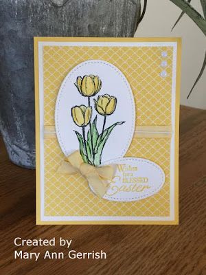 Downline Easter Cards! | Debbie's Designs | Bloglovin’ Diy Easter Cards, Stampin Up Easter Cards, Blessed Easter, Stampin Up Easter, Tulips Card, Easter Cards Handmade, Easter Greeting Cards, Easter Blessings, Easter Projects