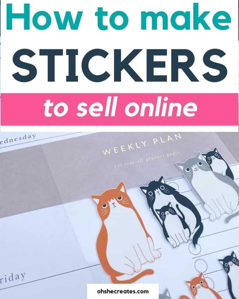 Stickers To Sell, Illustration Software, Sticker Business, Make Stickers, Making Stickers, Small Business Resources, Etsy Stickers, How To Make Stickers, Etsy Ideas