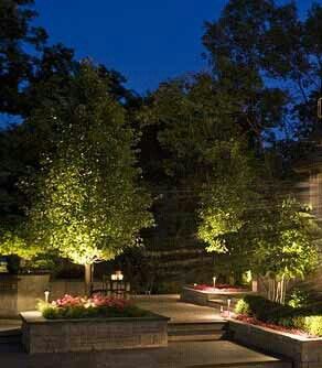 http://alivewireelectrical.com/  Inviting Commercial Landscape, Landscape Lighting Design, Outdoor Landscape Lighting, Low Maintenance Landscaping, Backyard Lighting, Sprinklers, Outdoor Light Fixtures, Landscape Projects, Landscape Trees