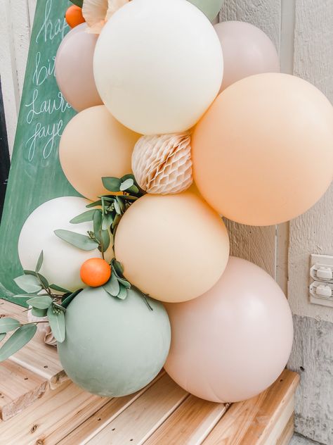 Little Cutie Pastel Orange and Olive Green Balloon Garland Pastel Orange Balloon Garland, Pastel Orange Balloons, Citrus Balloon Garland, Isabella Ramirez, Balloon Garland Neutral, Cutie Balloon Garland, Spring Balloon Garland, Neutral Balloon Garland, Orange Balloon Garland