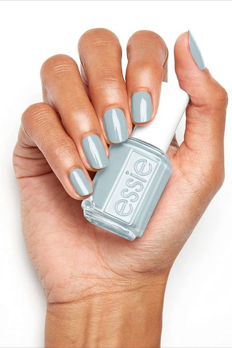 essie nail polish, limited edition spring 2022 collection, pastel blue nail color with a cream finish, 8-free vegan formula, flight of fantasy, 0.46 fl oz. Nail Polish Colors: flight of fantasy, Blue Nail Polish Colors, Pastel Blue Nails, Spring Pedicure, Blue Nail Color, Popular Nail Colors, Pedicure Colors, Nail Color Trends, Spring Nail Colors, Blue Nail Polish