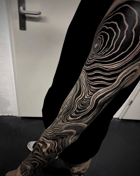 on amazingly talented friend @fangophilia go check his works! #freehand Water Sleeve Tattoo, Ordinary Outfits, Illustrative Tattoos, Blackout Tattoo, Muster Tattoos, Full Sleeve Tattoos, Black Ink Tattoos, Psychobilly, Abstract Tattoo