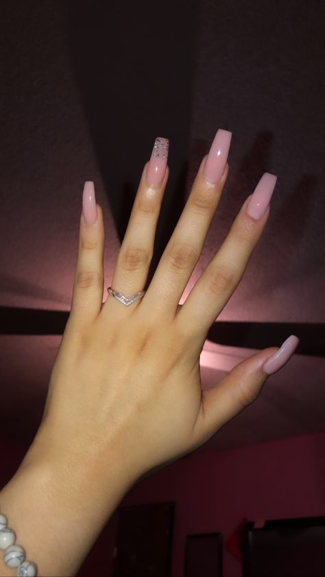 C Shape Nails, Square Nails, Pretty Acrylic Nails, Acrylic Nails, Nail Designs, Nails, Pink, Beauty