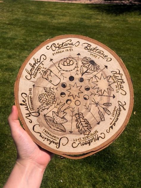 Wicca Wheel Of The Year, Laser Games, Wood Burn Spoons, Wheel Of The Year, Wood Burning Crafts, White Witch, I Want To Cry, Witchy Things, Spells Witchcraft