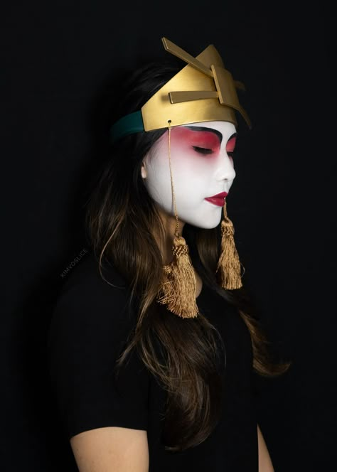 Suki Kyoshi Warrior, Kyoshi Cosplay, Warrior Headdress, Kyoshi Warrior, Avatar The Last Airbender, The Last Airbender, Headdress, Headpiece, Avatar