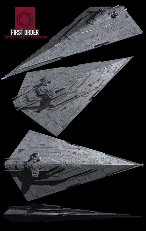 First Order Ships, Star Wars Ships Design, Star Wars Spaceships, Star Wars Sith, Space Ship Concept Art, Starship Concept, Star Wars Models, Star Wars Vehicles, Starship Design