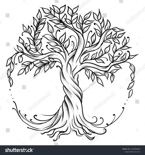 Family Tree Tattoo Stencil, Tree Of Life Circle Tattoo, Tree Of Life Design Drawing, Tree Of Life Tattoo Outline, Tree Of Life Sketch Simple, Tree Of Life Tattoo Stencil, Tree Of Life Line Drawing, Life Tree Tattoo Design, Tree Of Life Tattoo Simple