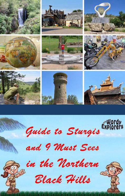 Guide to Sturgis and 9 Must Sees in the Northern Black Hills Sturgis South Dakota, Devils Tower National Monument, Spearfish Canyon, Old West Town, West Town, Petrified Forest, National Cemetery, Scenic Byway, Travel South