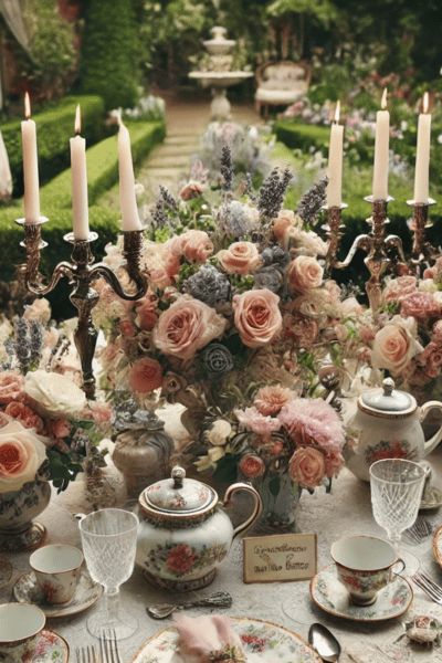 78 Fun And Unique Bridal Shower Themes For Your Celebration - Wedding Hacked Vintage Bridal Shower Decor, Victorian Bridal Shower Ideas, Vintage Bridal Shower Ideas, Rustic Bridal Shower Ideas, Tea Party Bridal Shower Decorations, Unique Bridal Shower Themes, Bridal Shower Themes, Bridal Shower Inspo, Bridal Tea Party