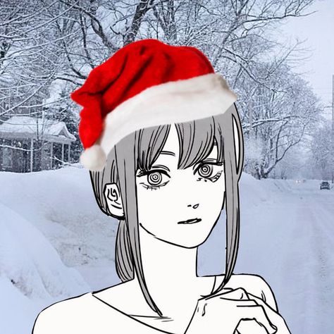 Makima Christmas Pfp, Manga Christmas Pfp, Chainsaw Man Christmas Pfp, Makima Christmas, Christmas Pfps Anime, Christmas Anime Icon, Christmas Icons Anime, Christmas Pfp Anime, Christmas Anime Matching Pfp