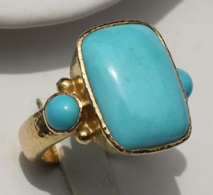 Elizabeth Locke Rectangle Turquoise Sleeping Beauty Ring 19kt yellow Ornate Ring, Elizabeth Locke, Beautiful Baubles, Turquoise Men, Antique Turquoise, Mens Engagement, Beaded Jewelry Patterns, Turquoise Rings, Engagement Rings For Men